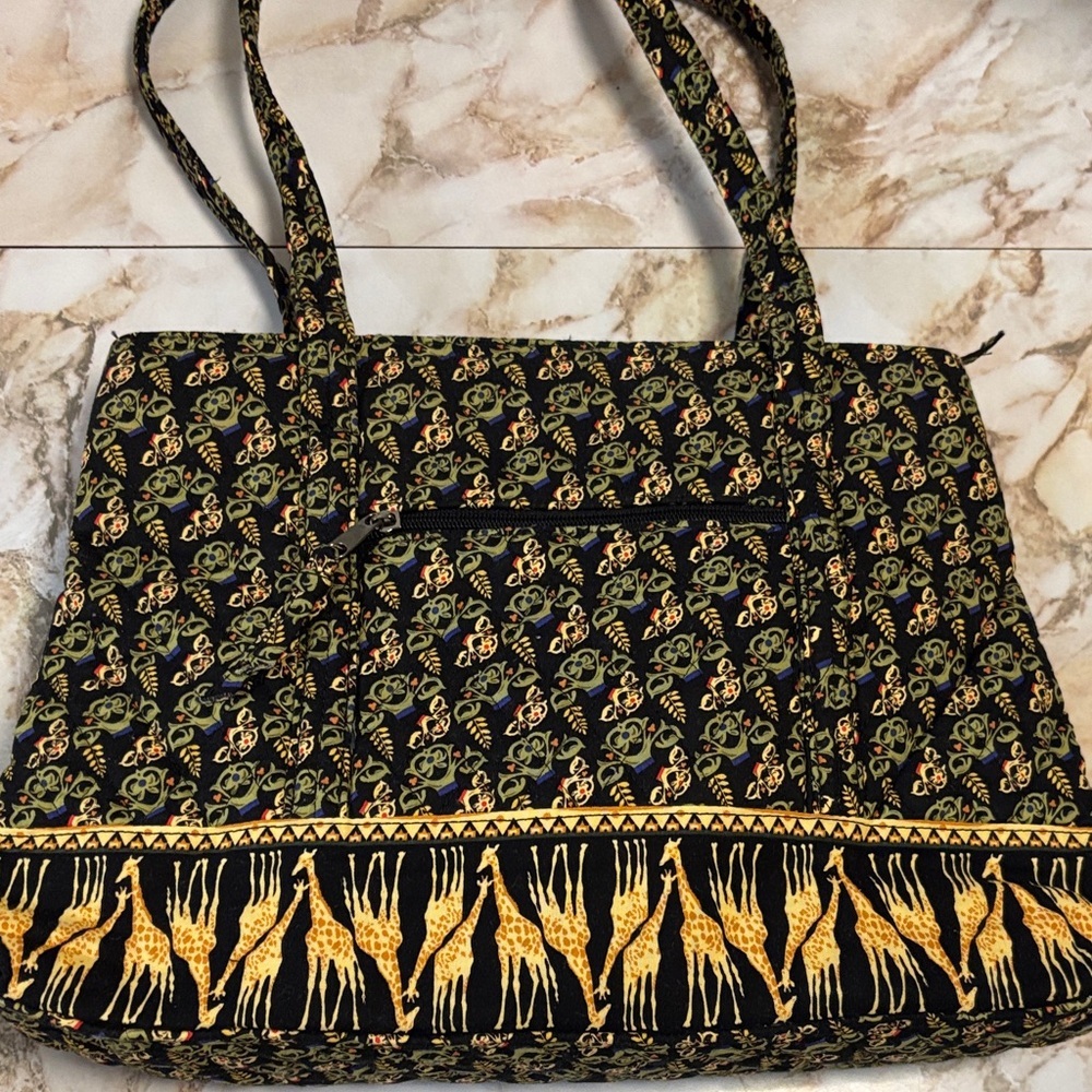 Elegant Black and Gold quilted Tote Bag